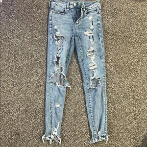 Distressed Blue Women's Jeans